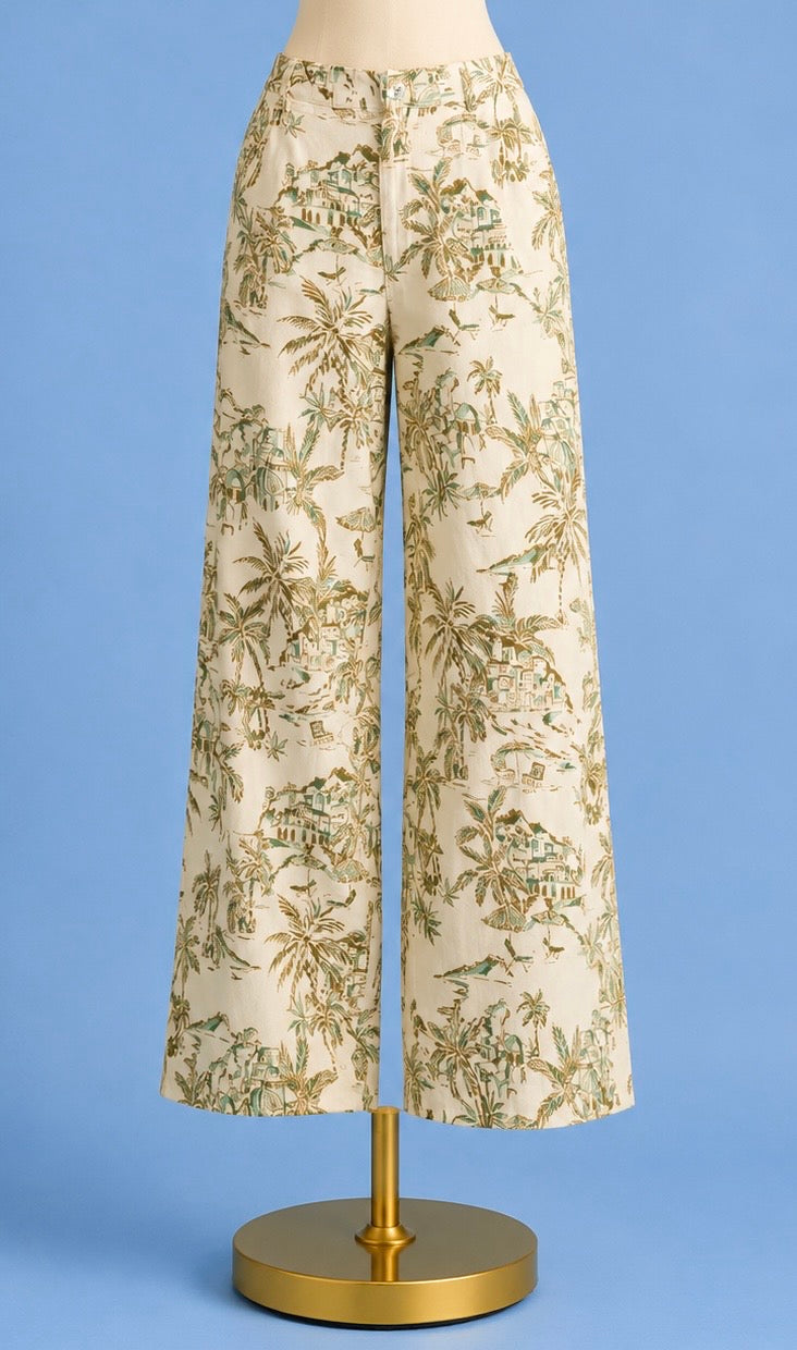 Tiki Tide Linen Pant Island Coconut