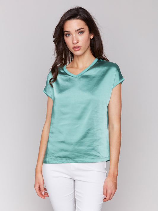 Satin jersey knit/ Lilypad
