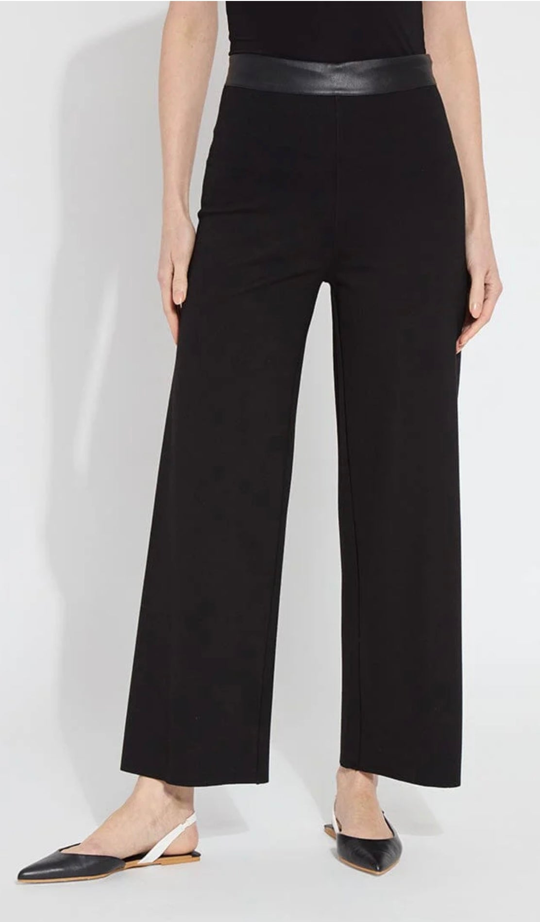 Lysse Denver Hi Waist Wide Leg Pone/ Black