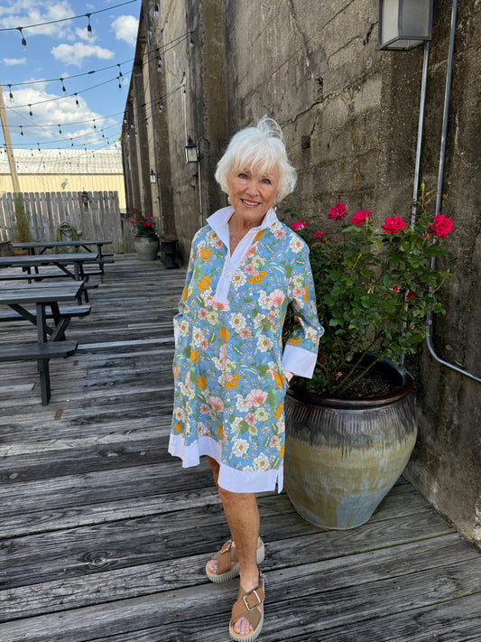 Simone dress/ marigold pot