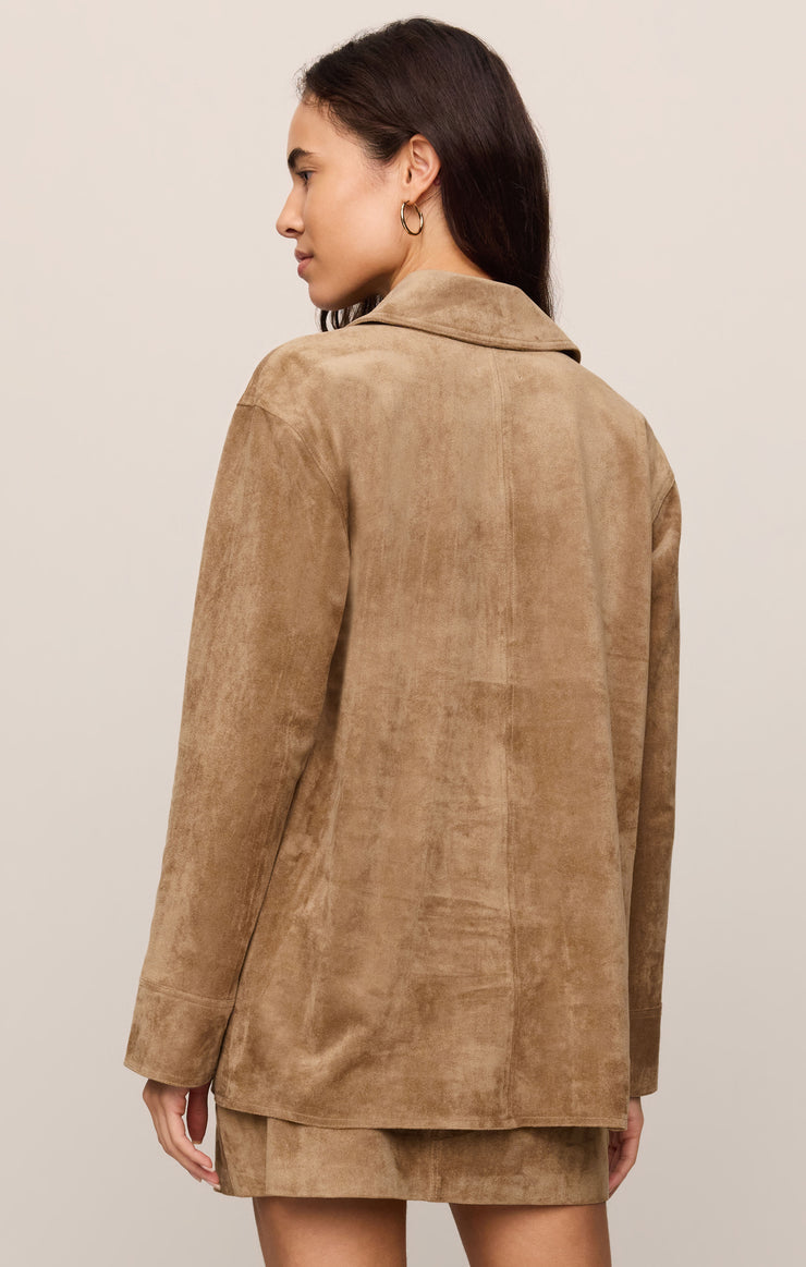 Decker Suede Chore Coat Light Sand