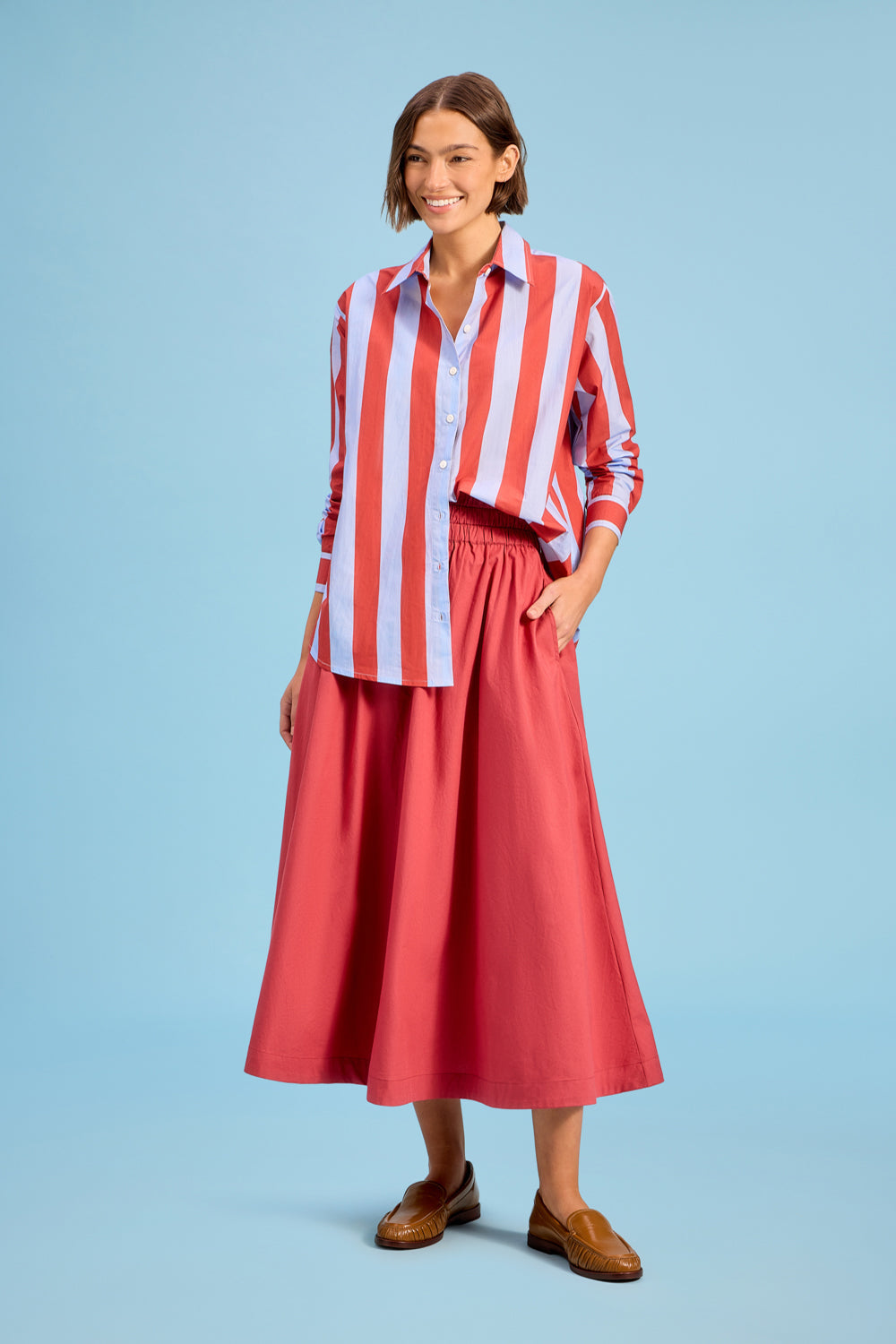 Boyfriend shirt/ Hearth Stripe