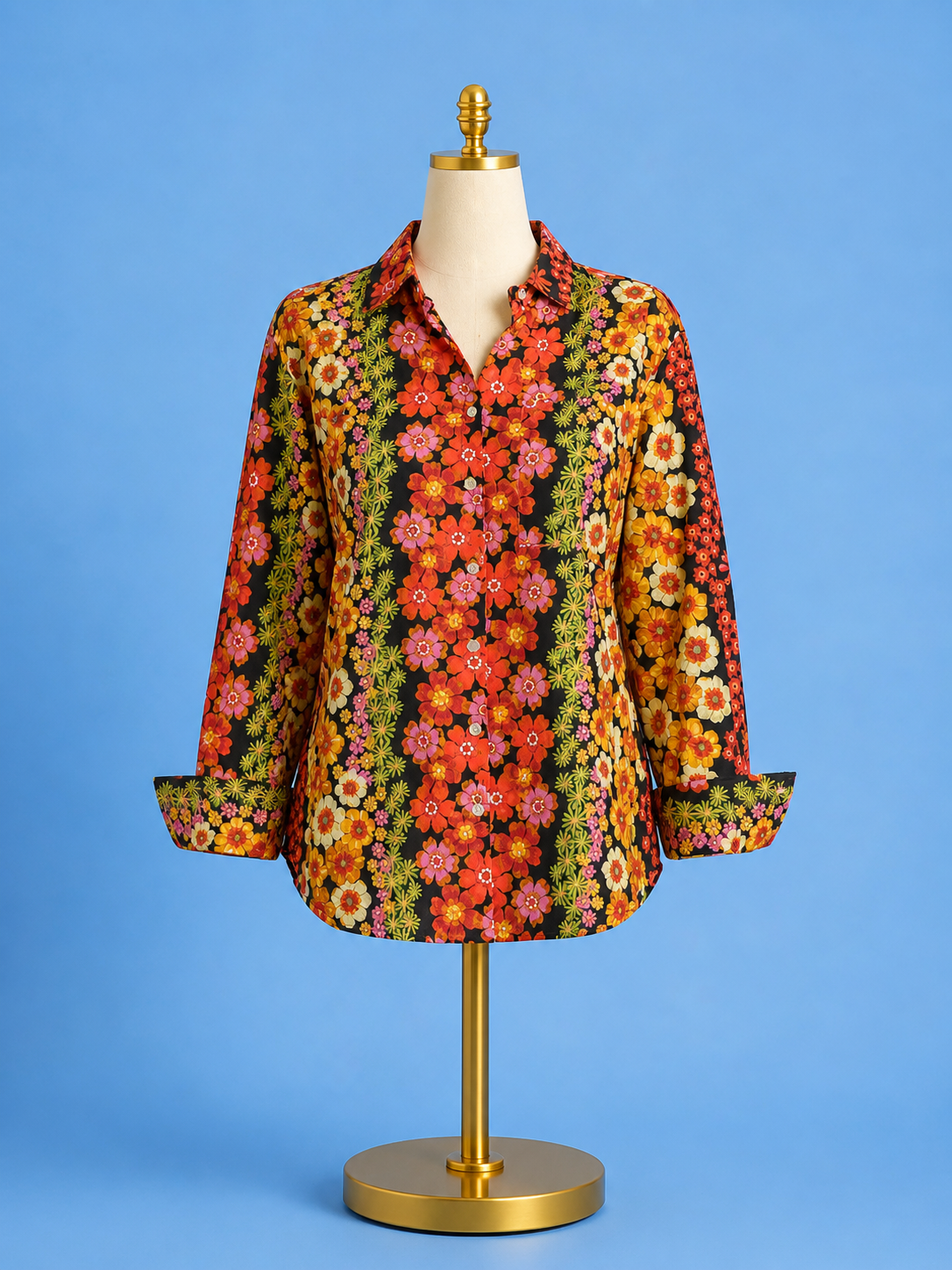 Boyfriend Shirt/ Gold multi