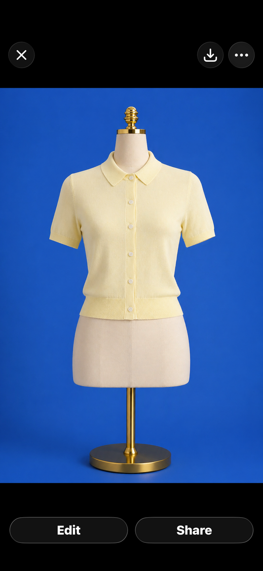 Lucca Polo sweater/ pale yellow