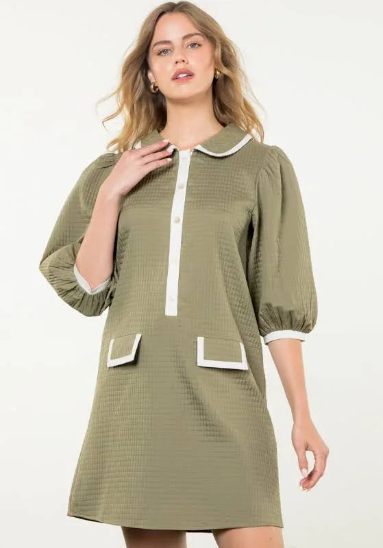 THML textured midi dress