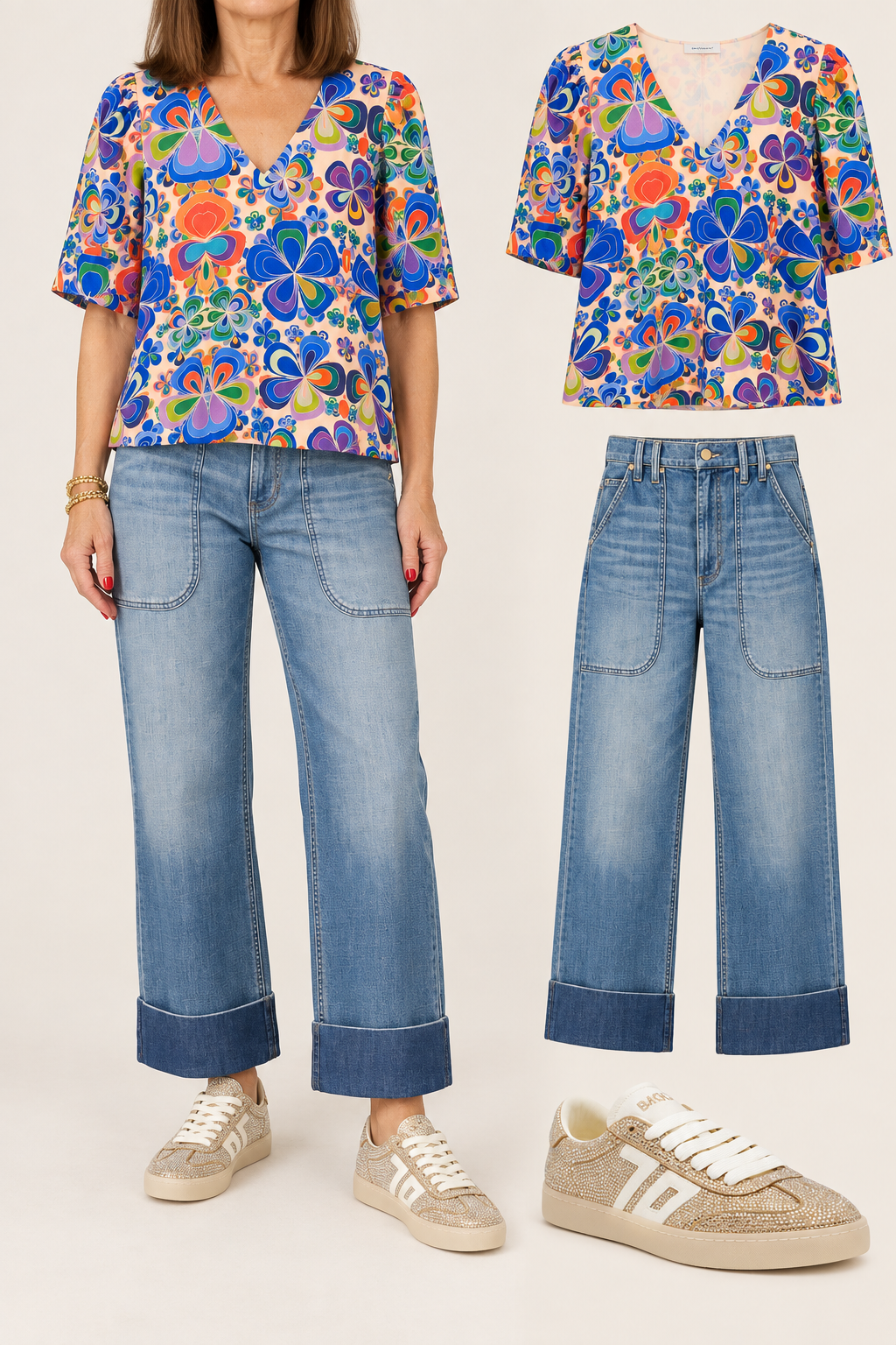 Groove Bloom puff sleeve top