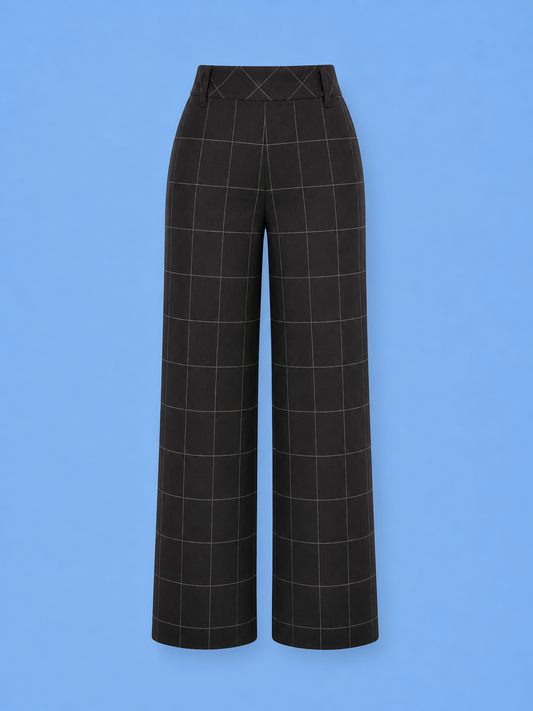 Erin Hi Waist Wide Leg Ponte/ Double