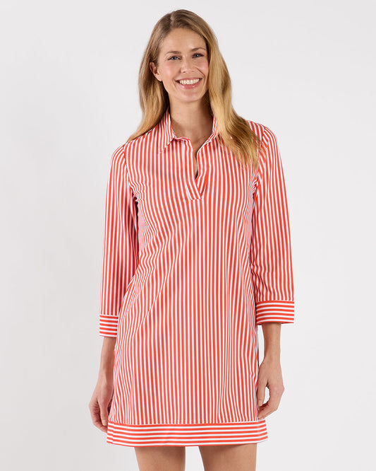 Finley Dress/ red stripe