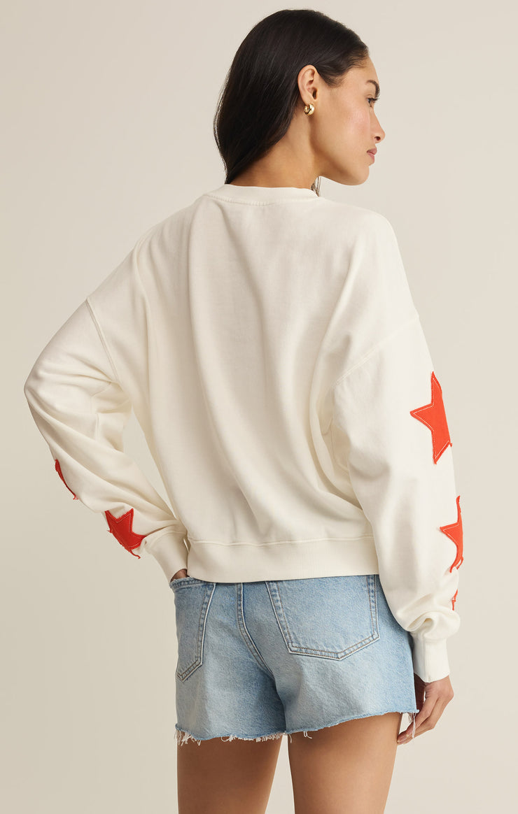 Stars First Date sweatshirt / Sea Salt