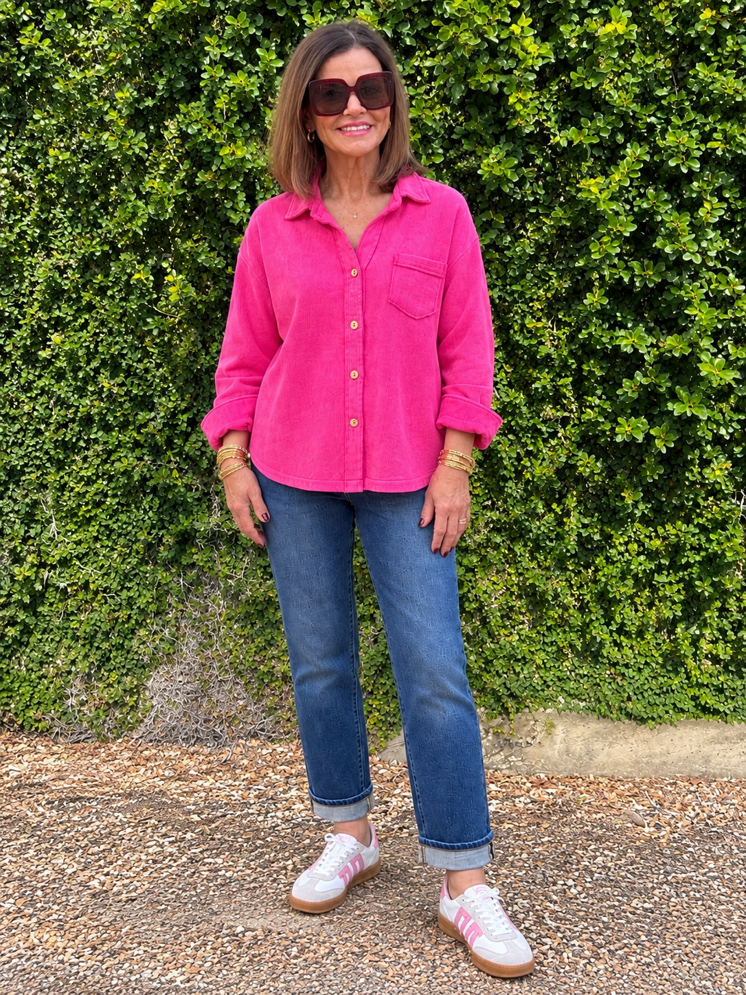 Color washed Terry Anywhere Shacket