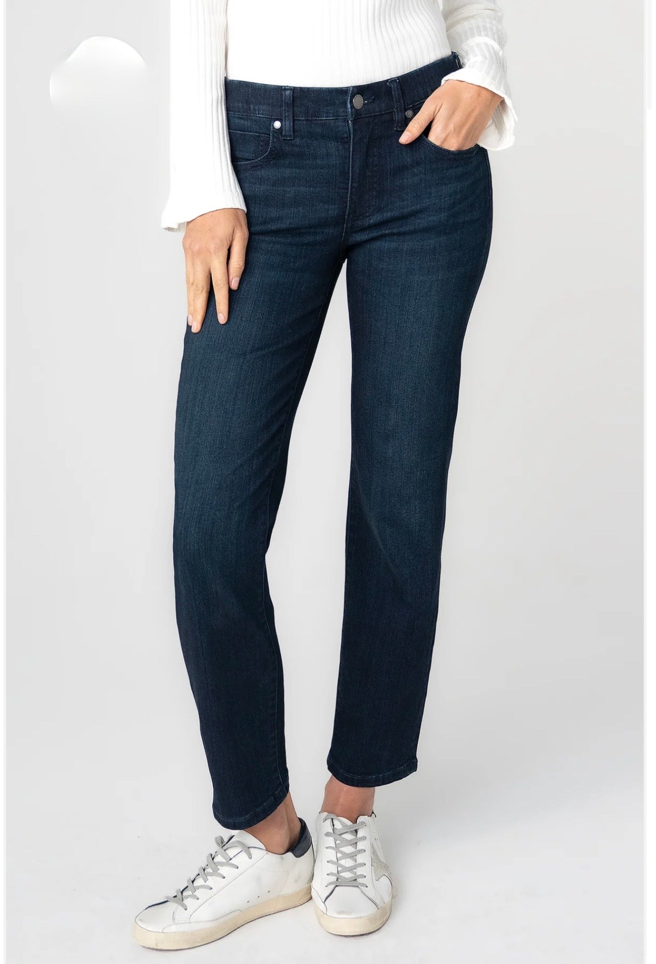 Rowan comfort waist slim jean petunia blue