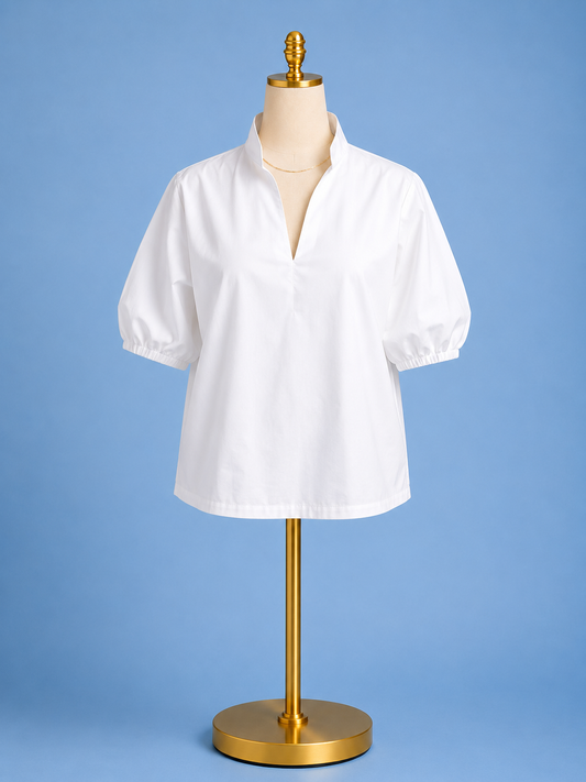 Poppy top/ white