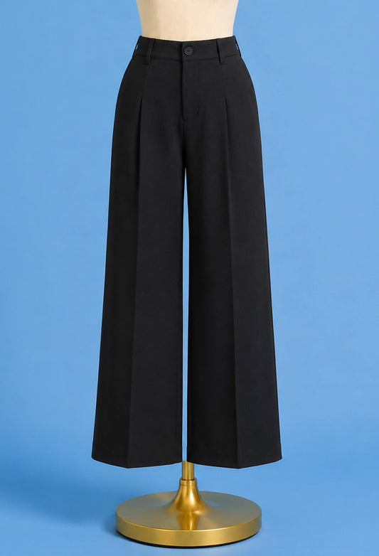 Pleated trouser/ black
