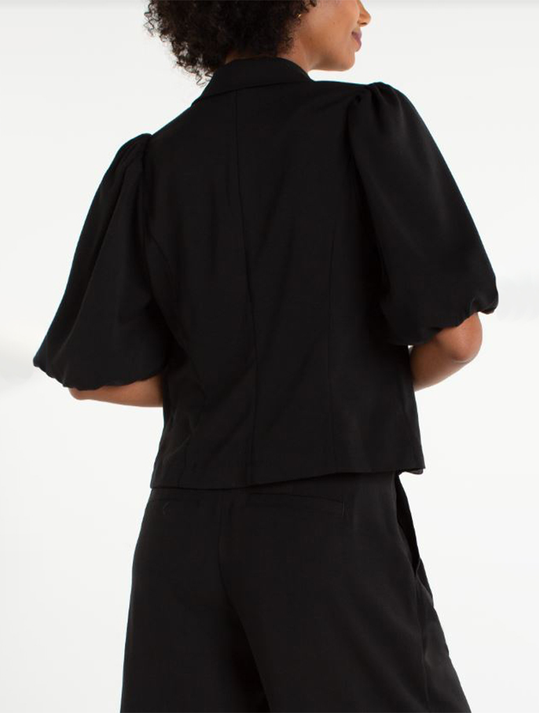 Balloon sleeve jacket/ black