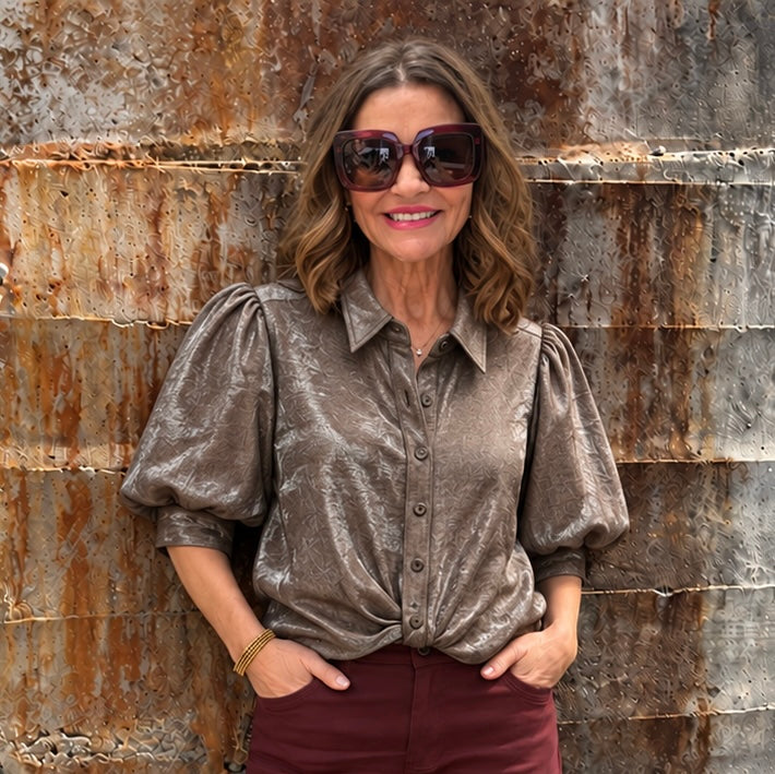 Bomba Shirt Soft Metallic Brown