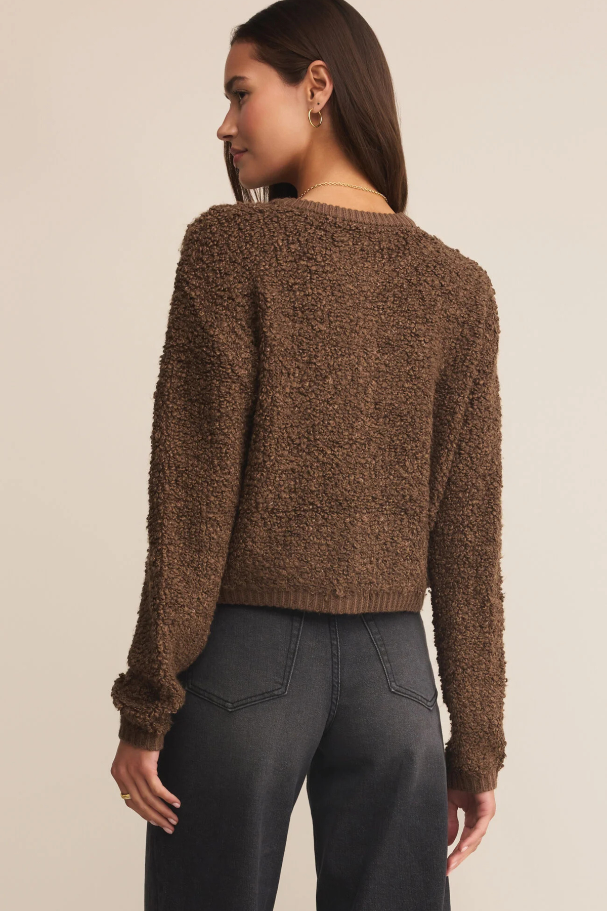 Maxie Fluffy Cardigan \ Root Beer