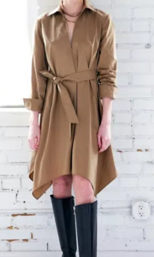 FINLEY HARRIS DRESS- olive brown