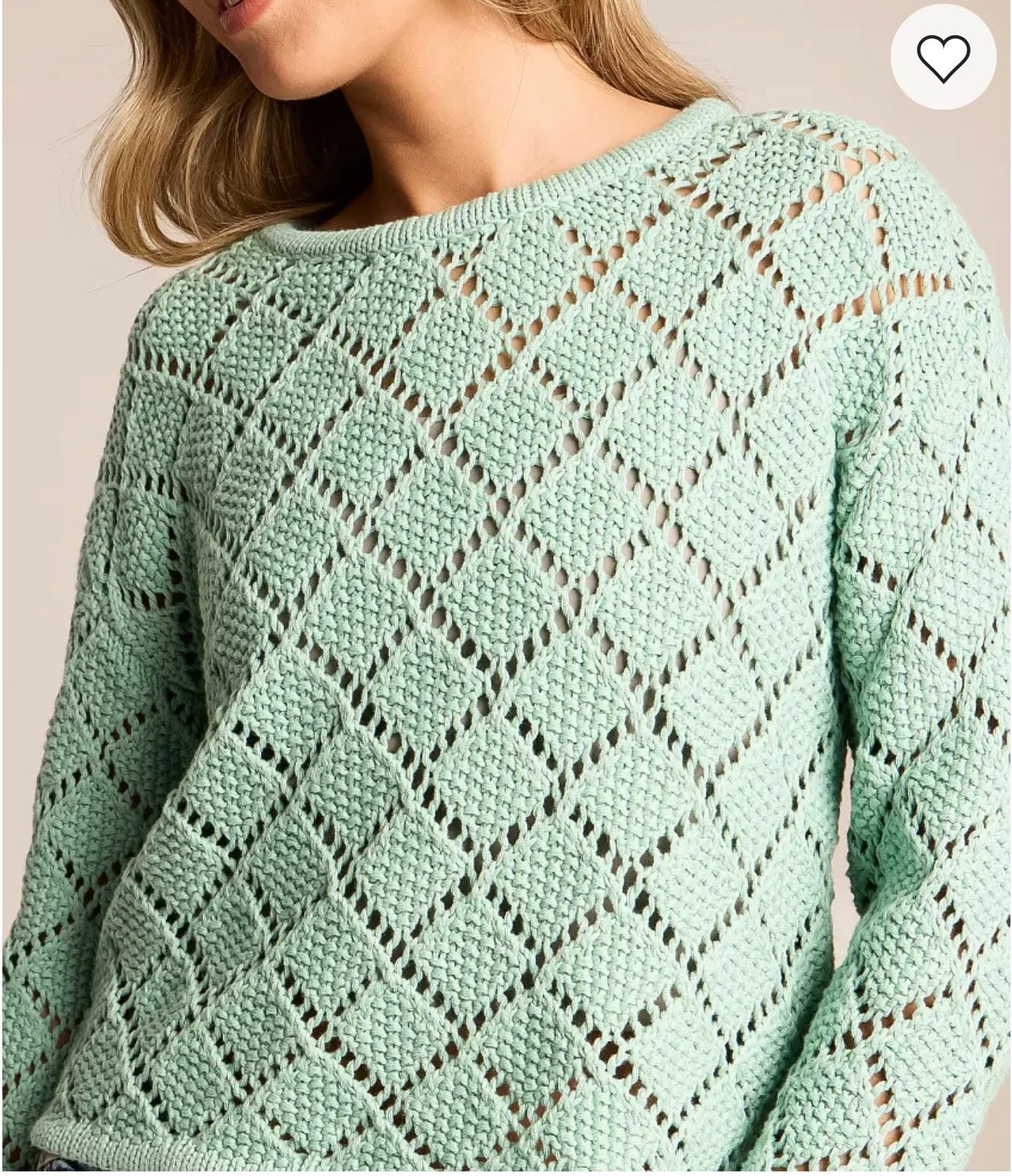 Hullen Crochet sweater / Crystal Green