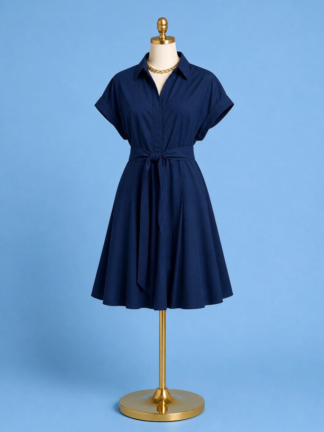 Libby Bubble Dress typewriter cloth / navy
