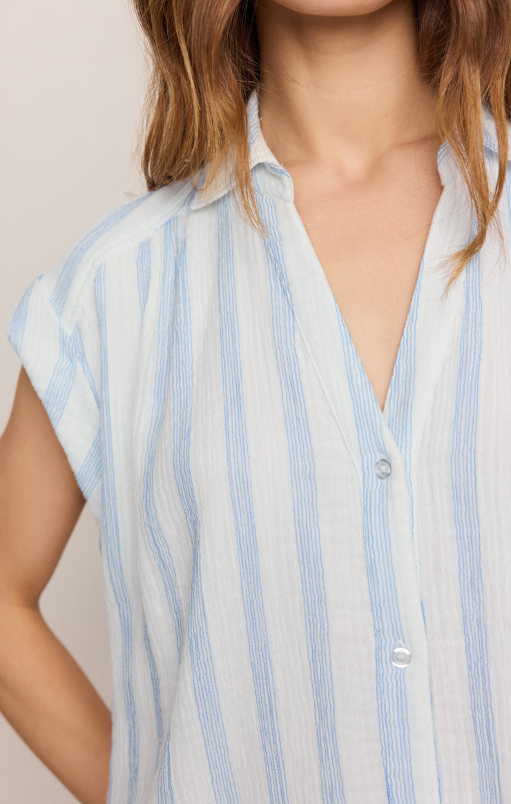 Shellbound Striped Dress / sea salt