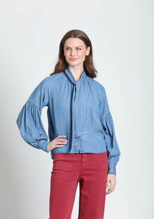 Tie-Blouse / River Indigo