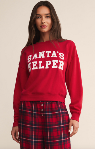 Holiday Sweatshirt Festive Red