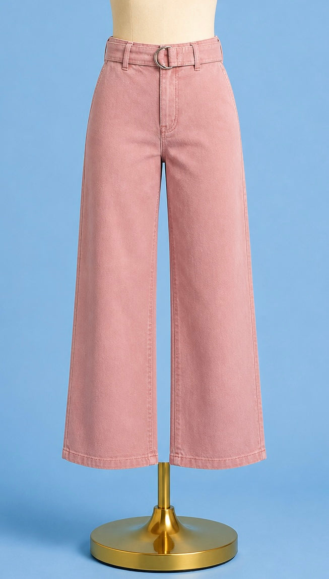 Stride Wide Leg Jean/ Misty Blush