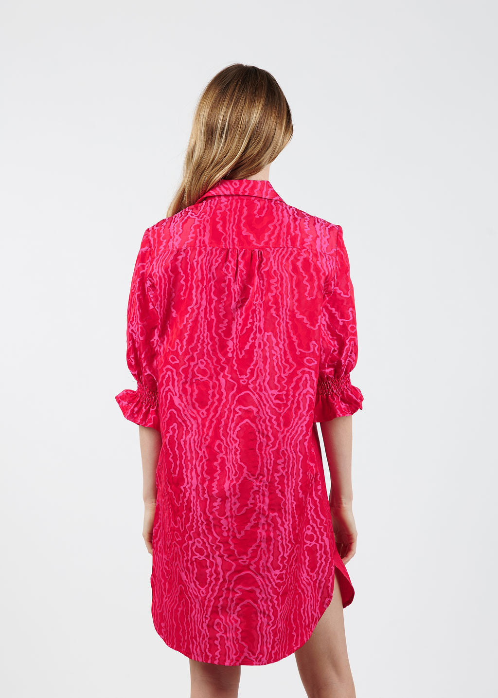 Miller Dress Jacquard/ pink red