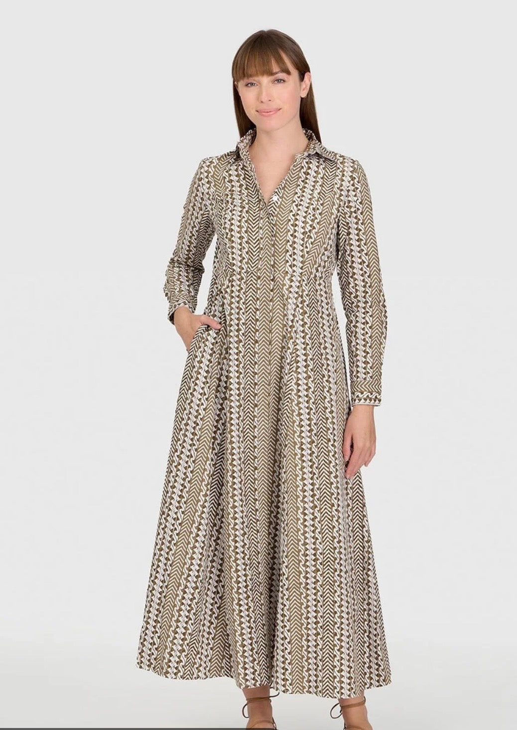 Classic Shirt Dress/ Driftwood