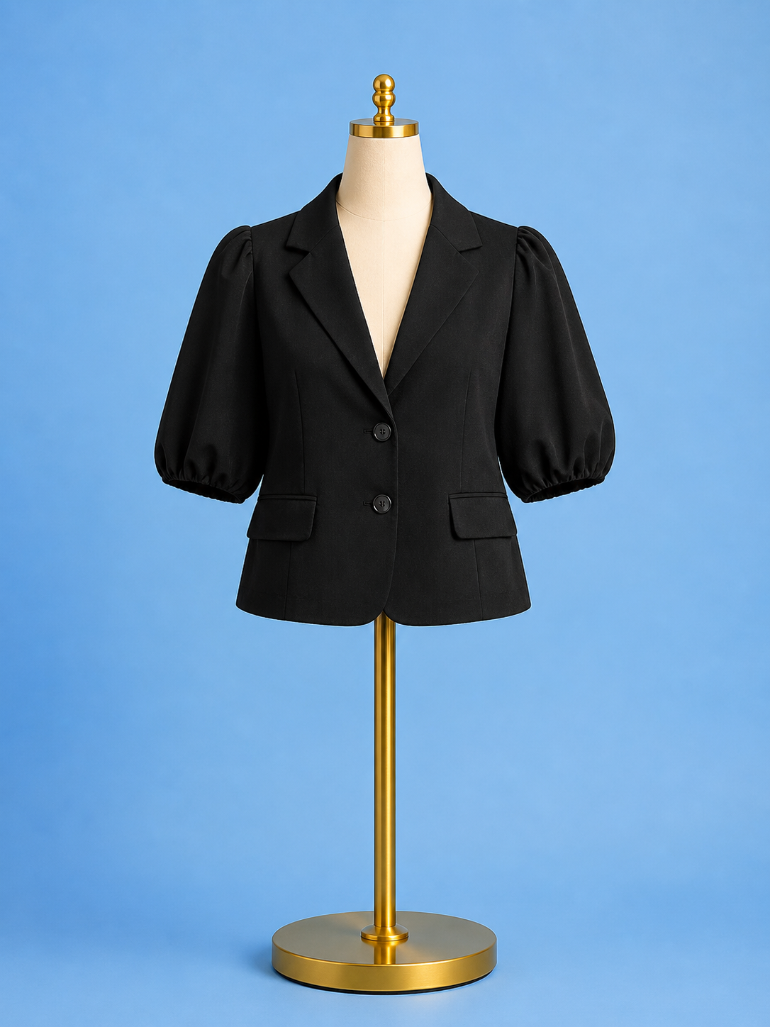 Balloon sleeve jacket/ black