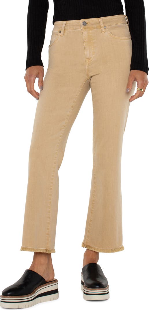 Liverpool Hannah crop flare hayseed tan