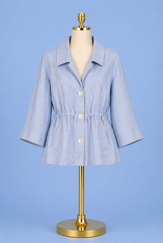 Coastal Linen Jacket/ lavendar