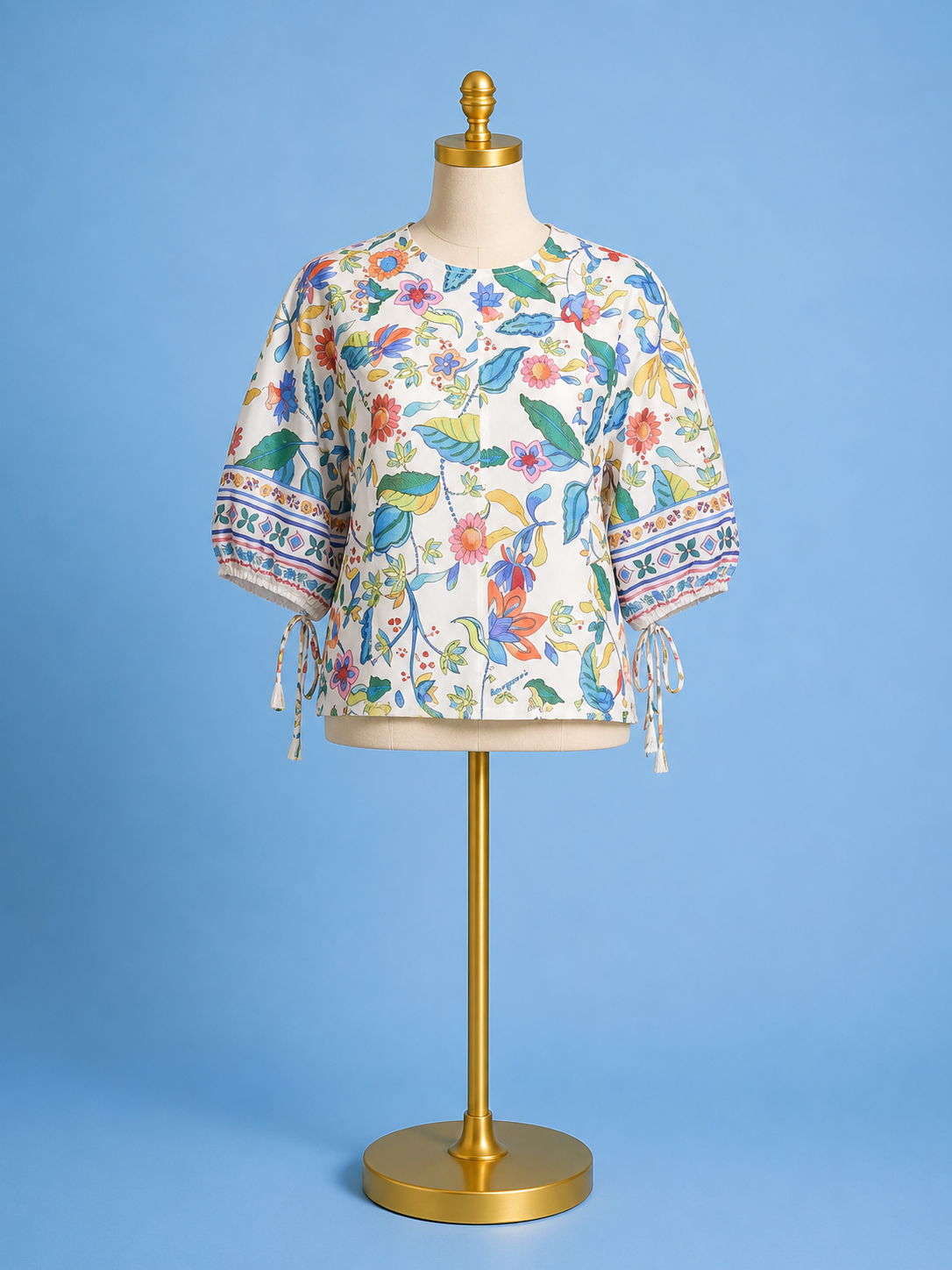 Gored Top/ festive floral