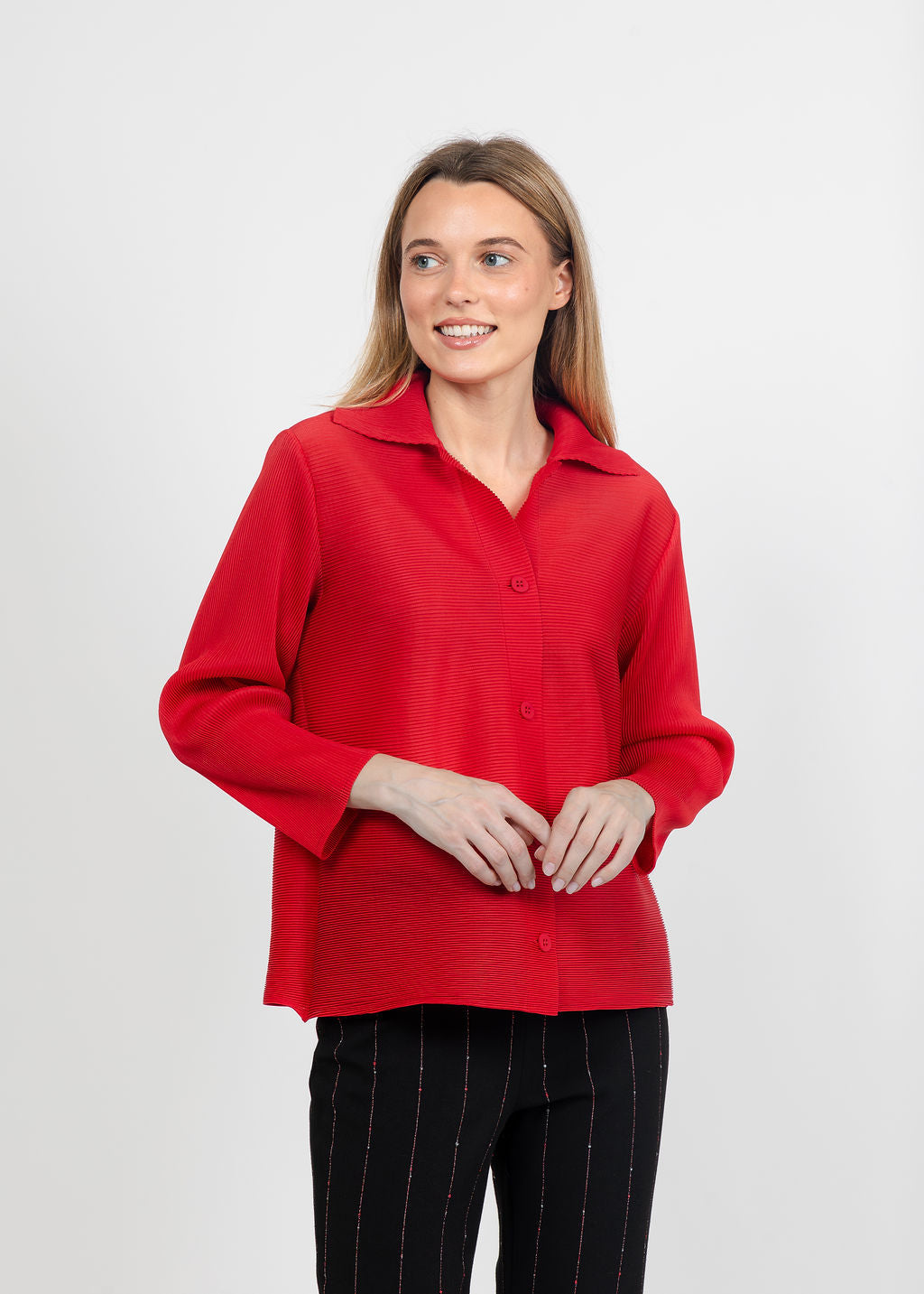 Parisian Pleats Night Out top/jacket in Roma