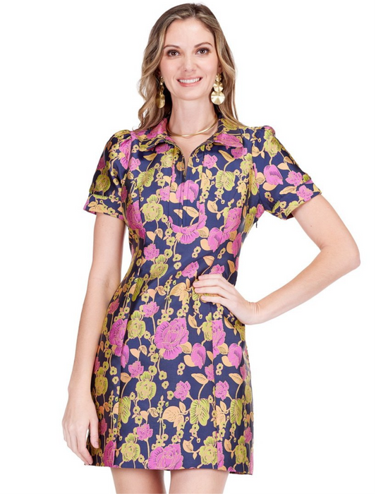 Front Zip Fitted Dress