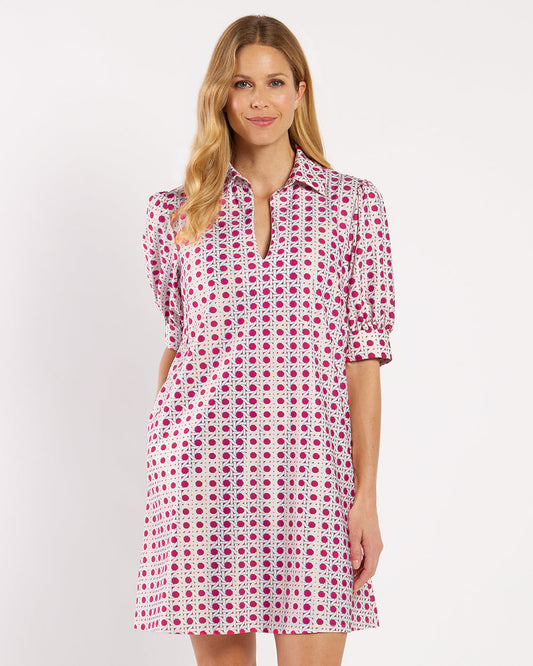 Emerson Dress/ rattan raspberry gold