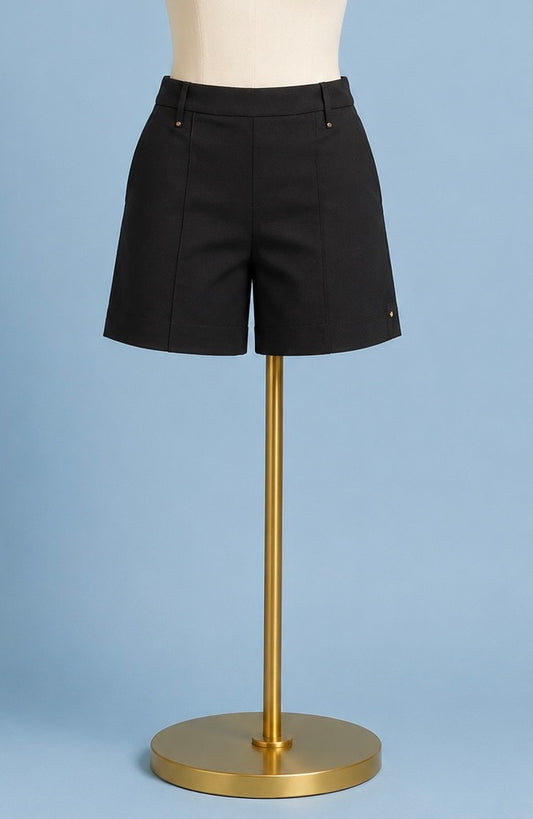 Amanda stretch twill short/ black