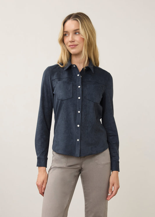 Suede Shirt/ Blueberry
