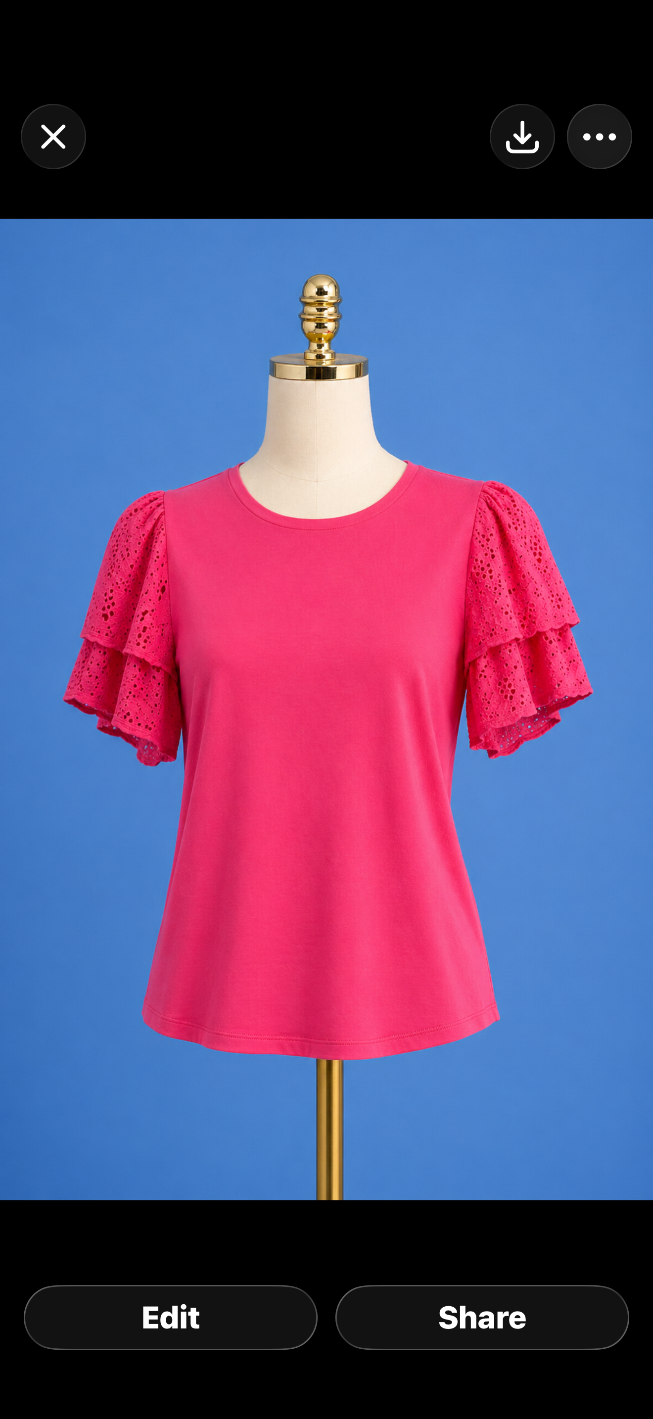 Eyelet sleeve tee