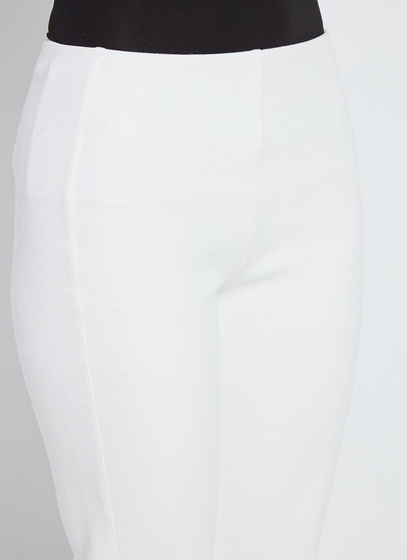 Lysse Alma Hi Waist Cavalry Trouser in snow white, close-up rear view