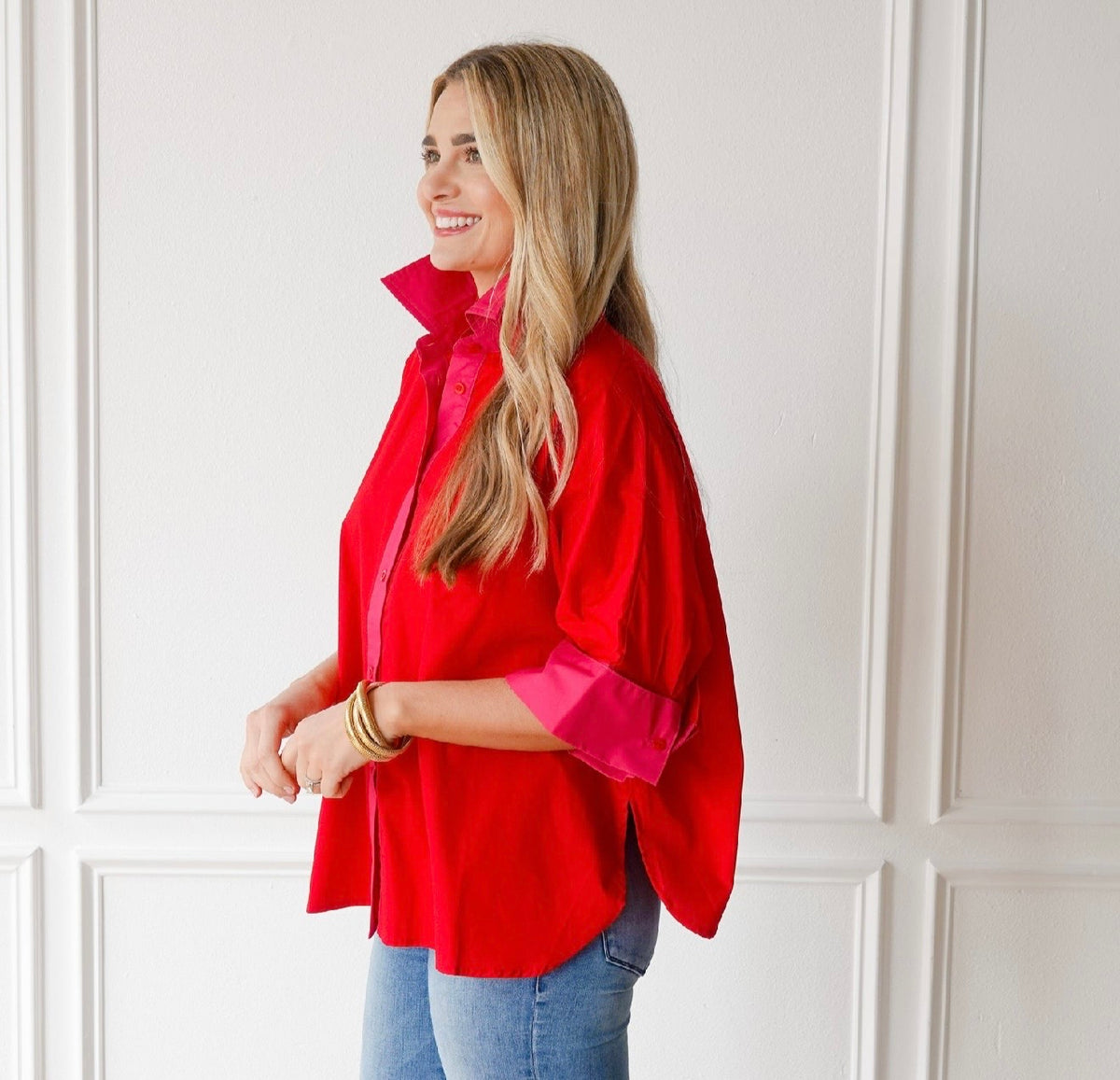 Abby Swing Top/ red/pink