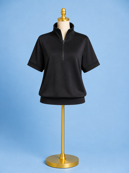 Half zip popover top