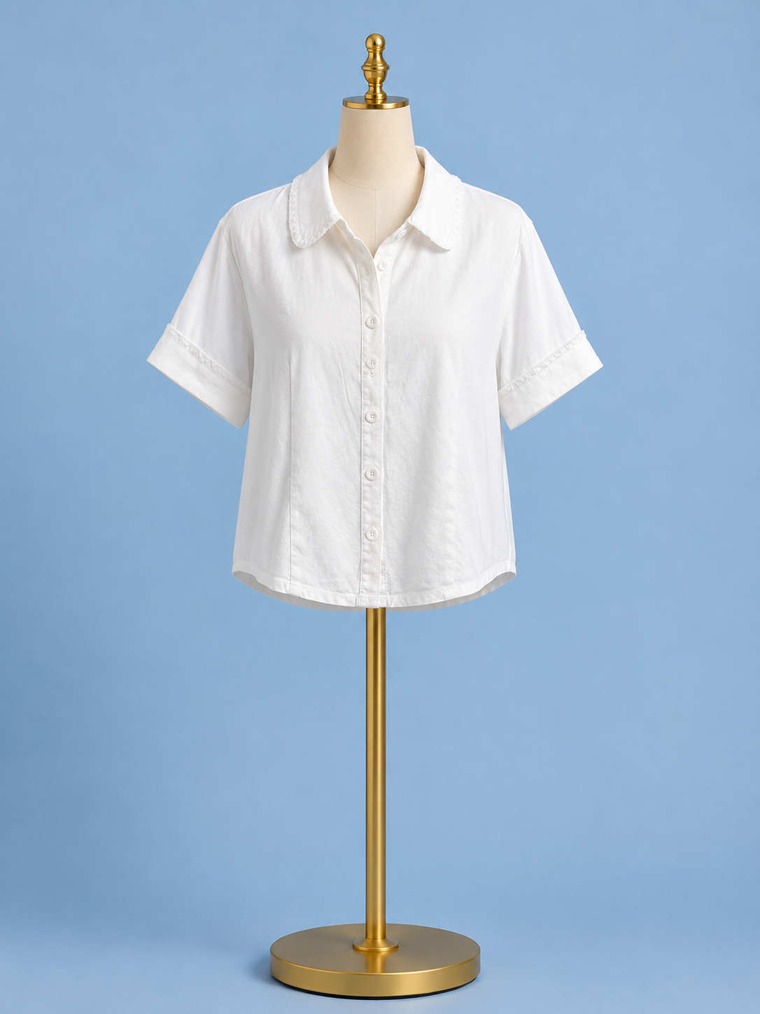 Marisol linen blend white top