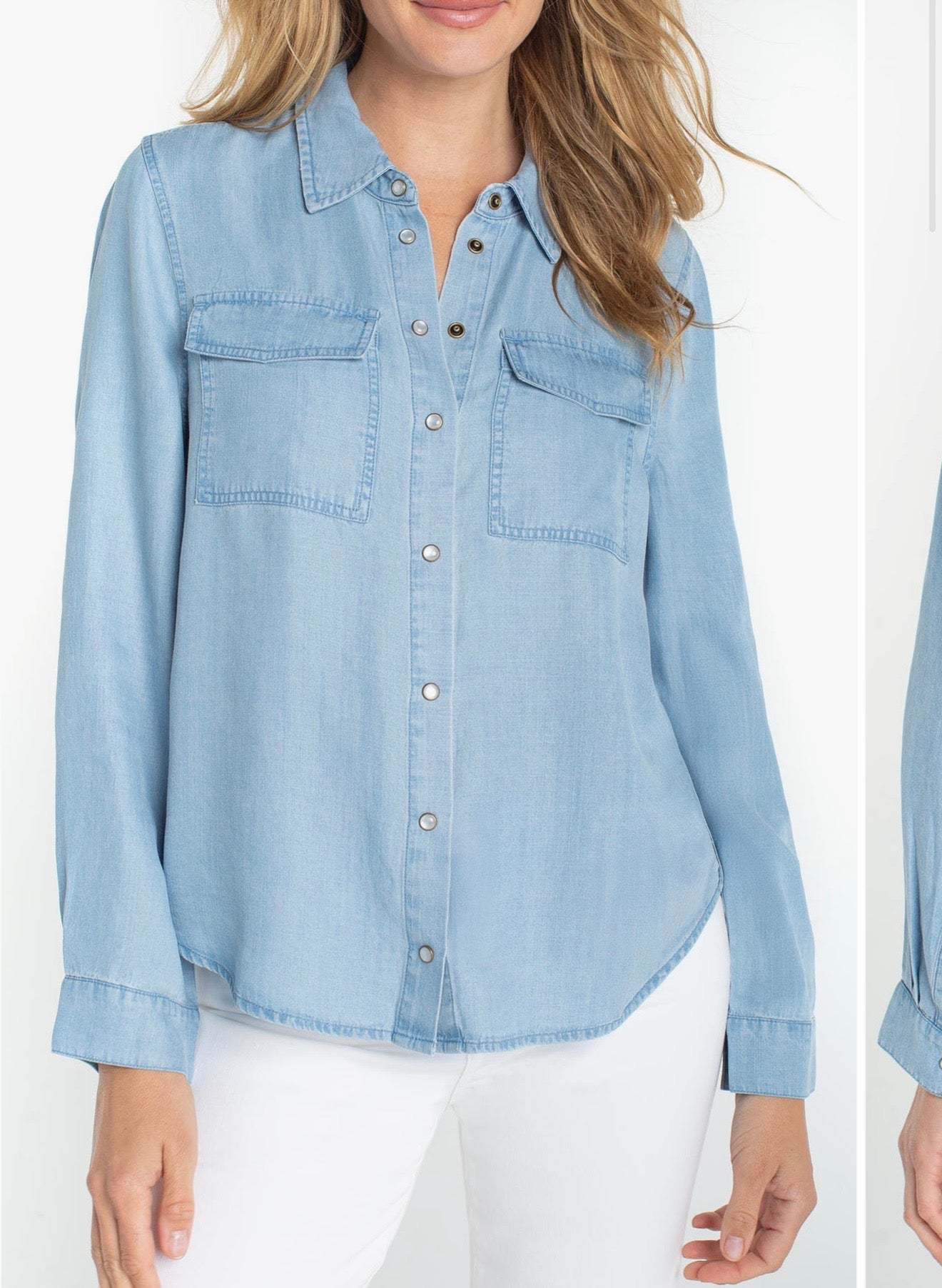 Denim shirt with pockets/ Malibu Light