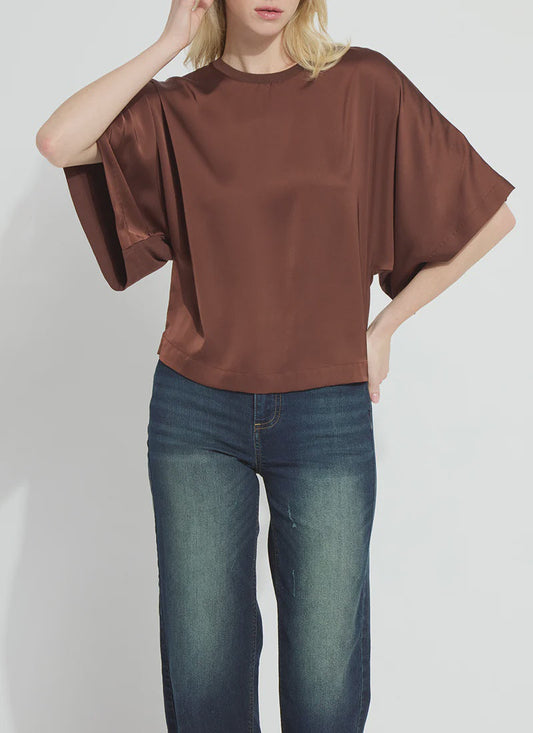 Ginger Mix-Media Dolman tee / Maple