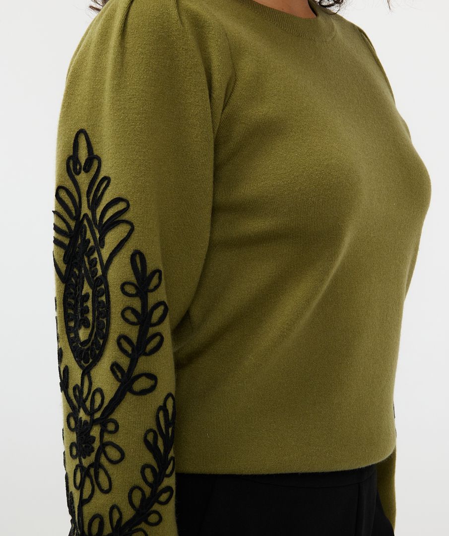 Esqualo Alphi Sweater Tape Embroidery