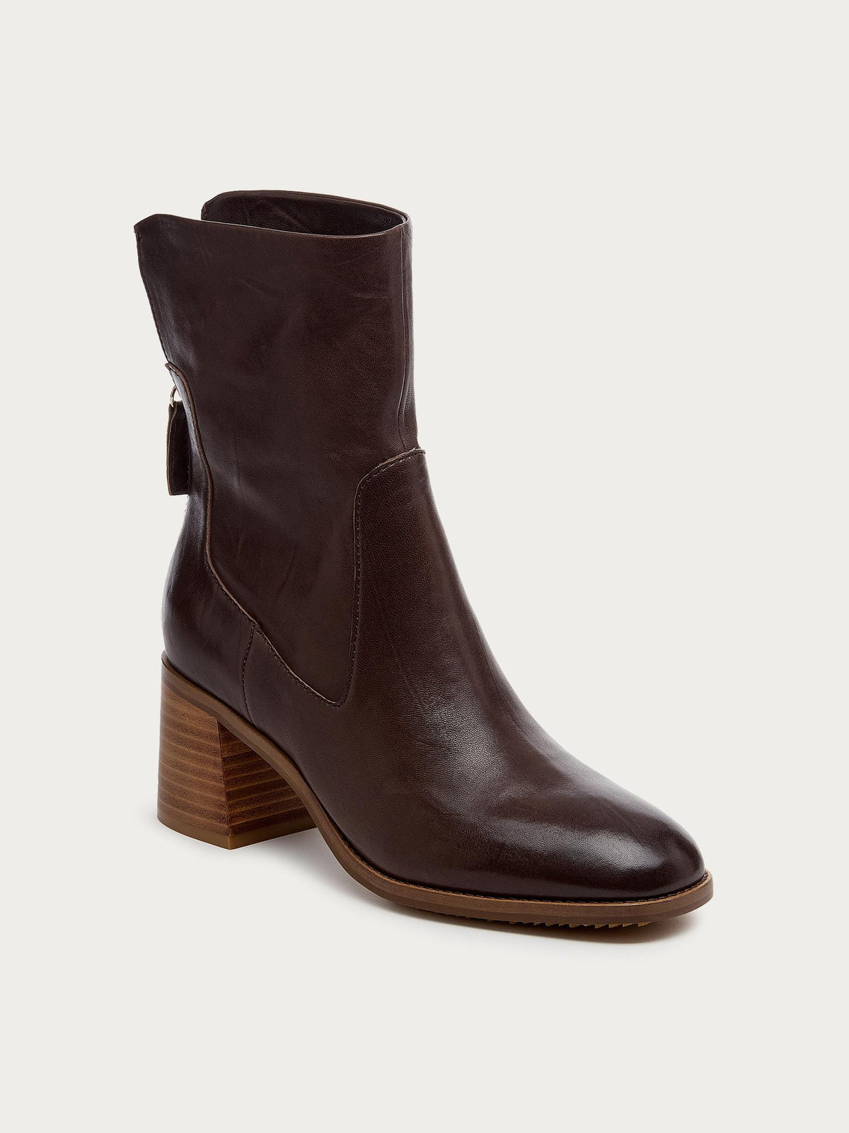 Island Cacoa Leather Booties