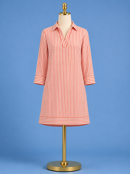 Finley Dress/ red stripe