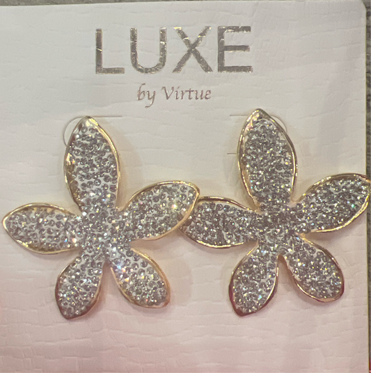 Virtue Luxe Marcasite Flower Stud