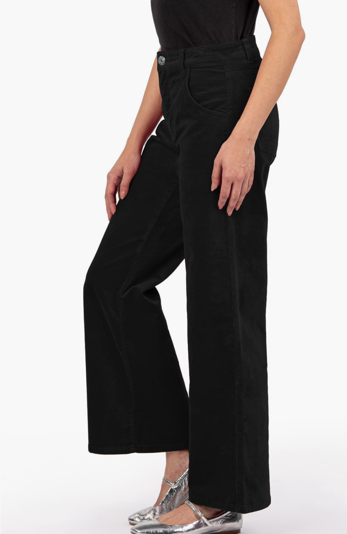 Meg High Rise Fab Ab Wide Leg/ Black JM